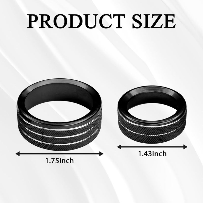 UZZH 3PCS AC Knob Cover Set for Car - Image 2