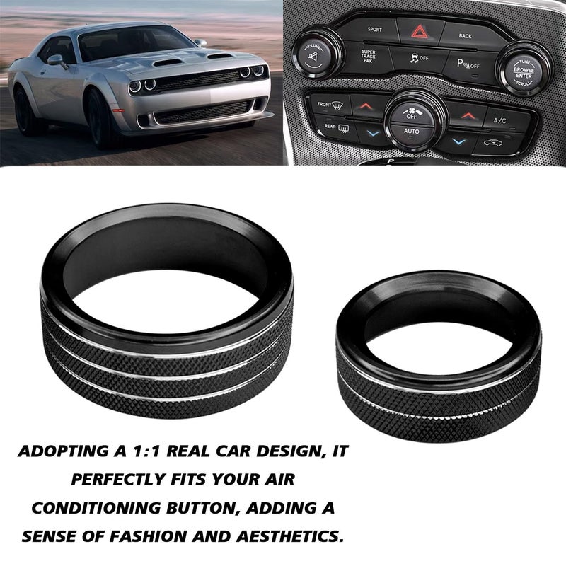 UZZH 3PCS AC Knob Cover Set for Car - Image 3