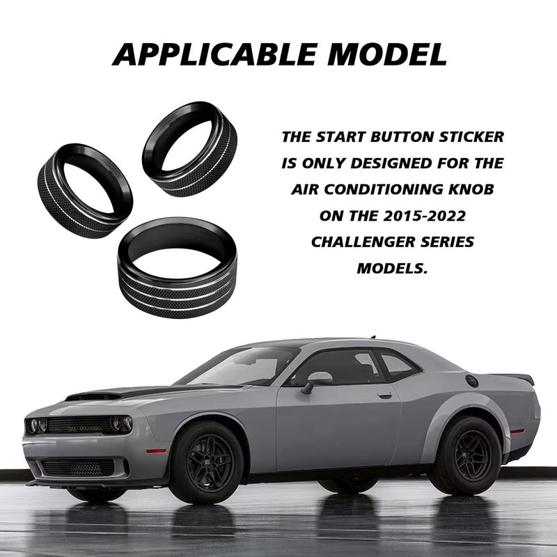 UZZH 3PCS AC Knob Cover Set for Car - Image 5