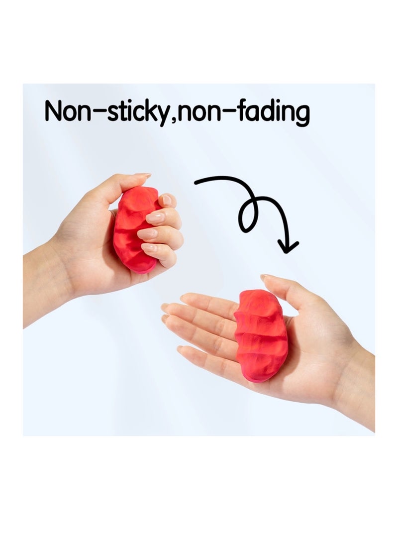 Deli طقم دلو من الطين الناعم 24 قطعة بألوان متعددة - Image 3