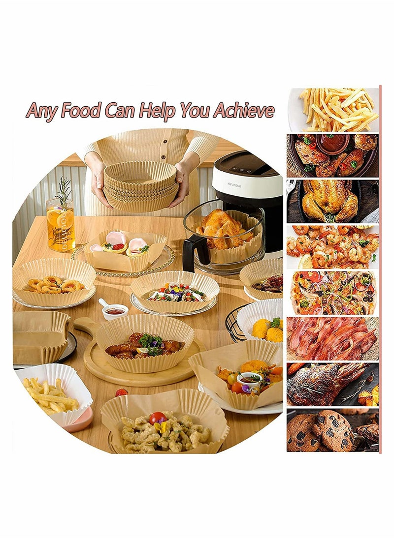 SYOSI Air Fryer Disposable Paper Liner 100pcs with 100pcs Disposable Gloves  - Image 3