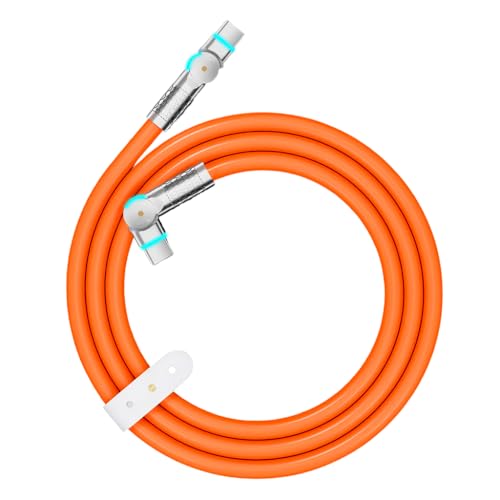 Verilux® 240W Type C Cable Fast Charging with LED, 9.8Ft 180 Degree No Tangle PVC C Type Charger Cable with 480Mbps Data Transmission USB C for iPhone 17/17 Pro/17 Pro Max/16/15, Galaxy S25/S24 - Image 1