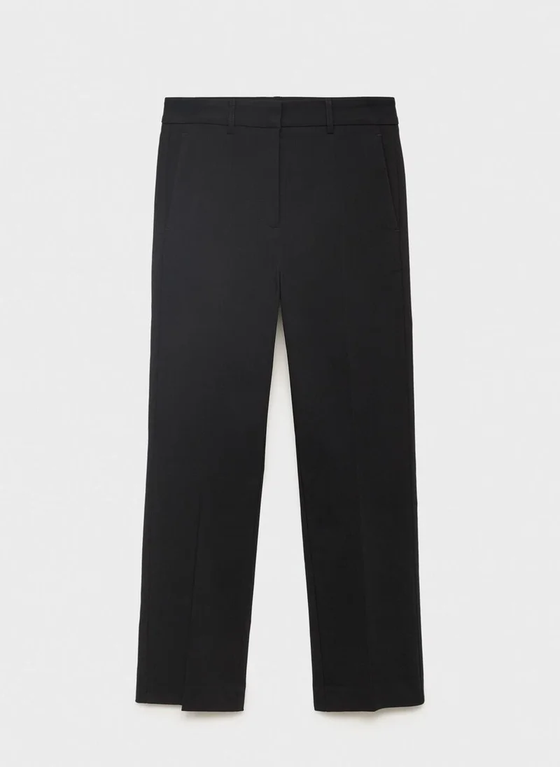 MANGO Straight-cut crop trousers