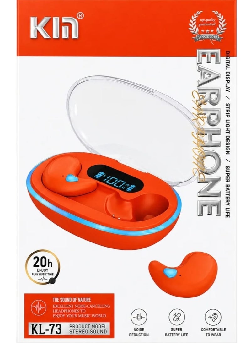 KL-73 Noise-canceling sleep earphones, wireless Bluetooth earphones, ultra-thin and mini sleep earplugs, hidden earphones