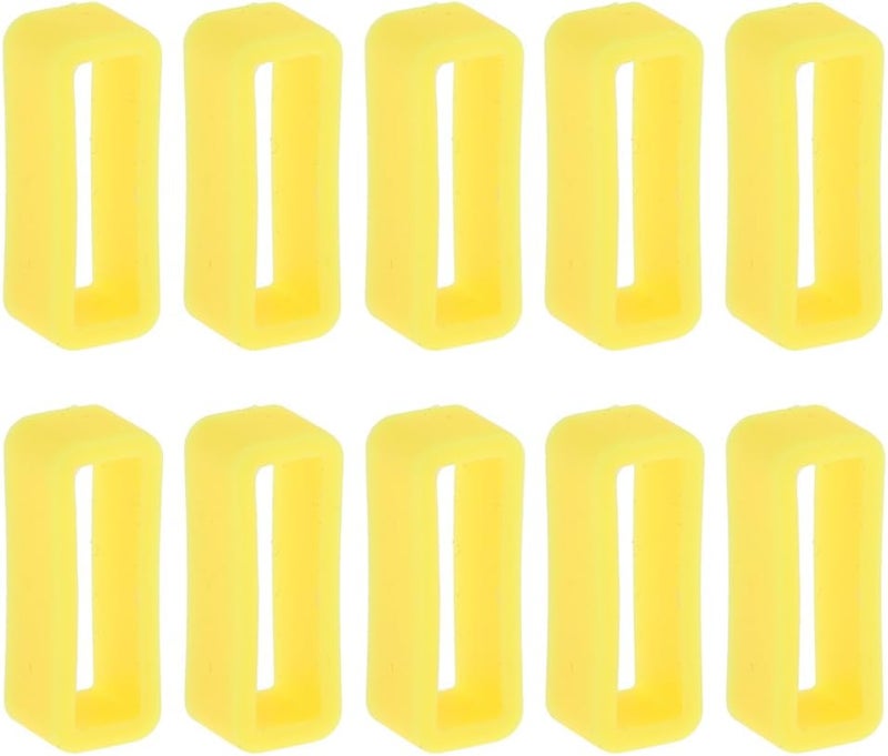 klarako10 Piece Multi Color to Pick Silicone Strap Band Watch Wristband Retainers Secure Loop Keepers 22mm - Image 3