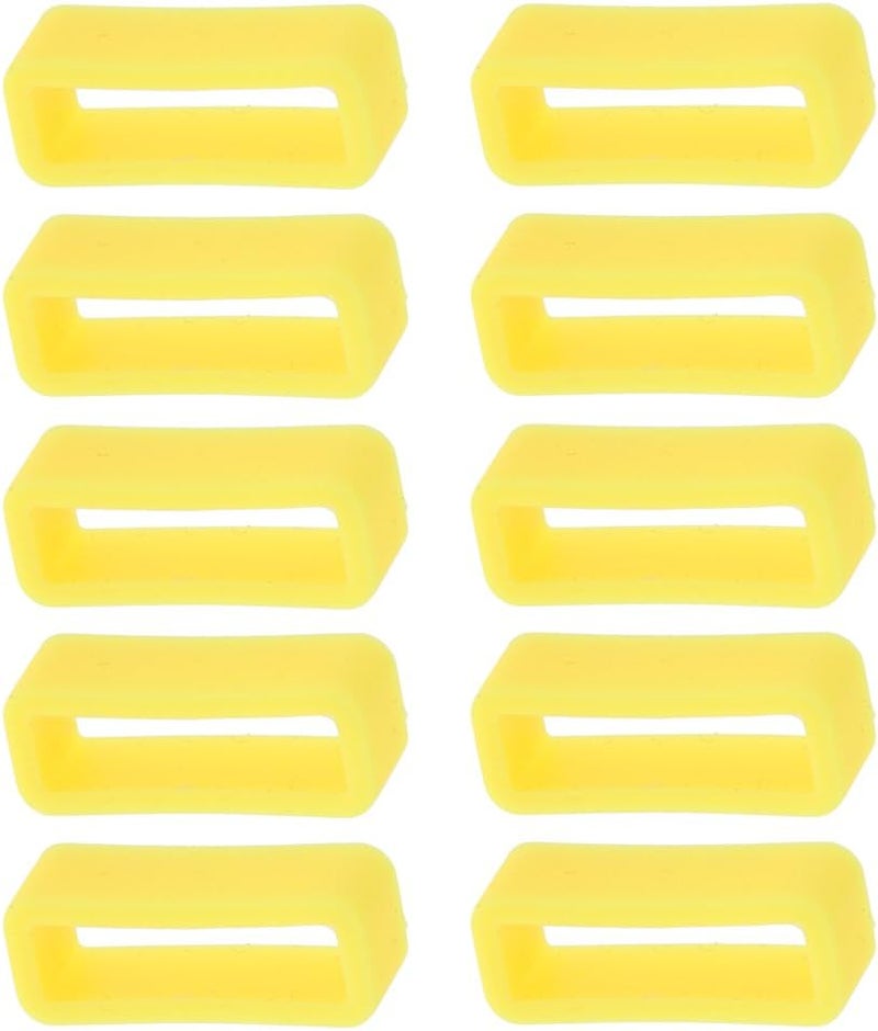 klarako10 Piece Multi Color to Pick Silicone Strap Band Watch Wristband Retainers Secure Loop Keepers 22mm - Image 1