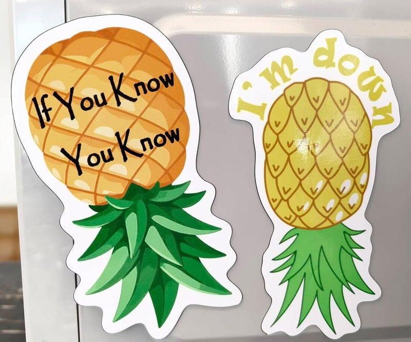 Remarkabel 4 Pcs Pineapple Magnets Upside Down Pineapple Magnets Cruise Door Decorations for Cabin Door Summer Party Car Accessories Carnival Cabin Refrigerator Decor Budget friendly premium quality - Image 5