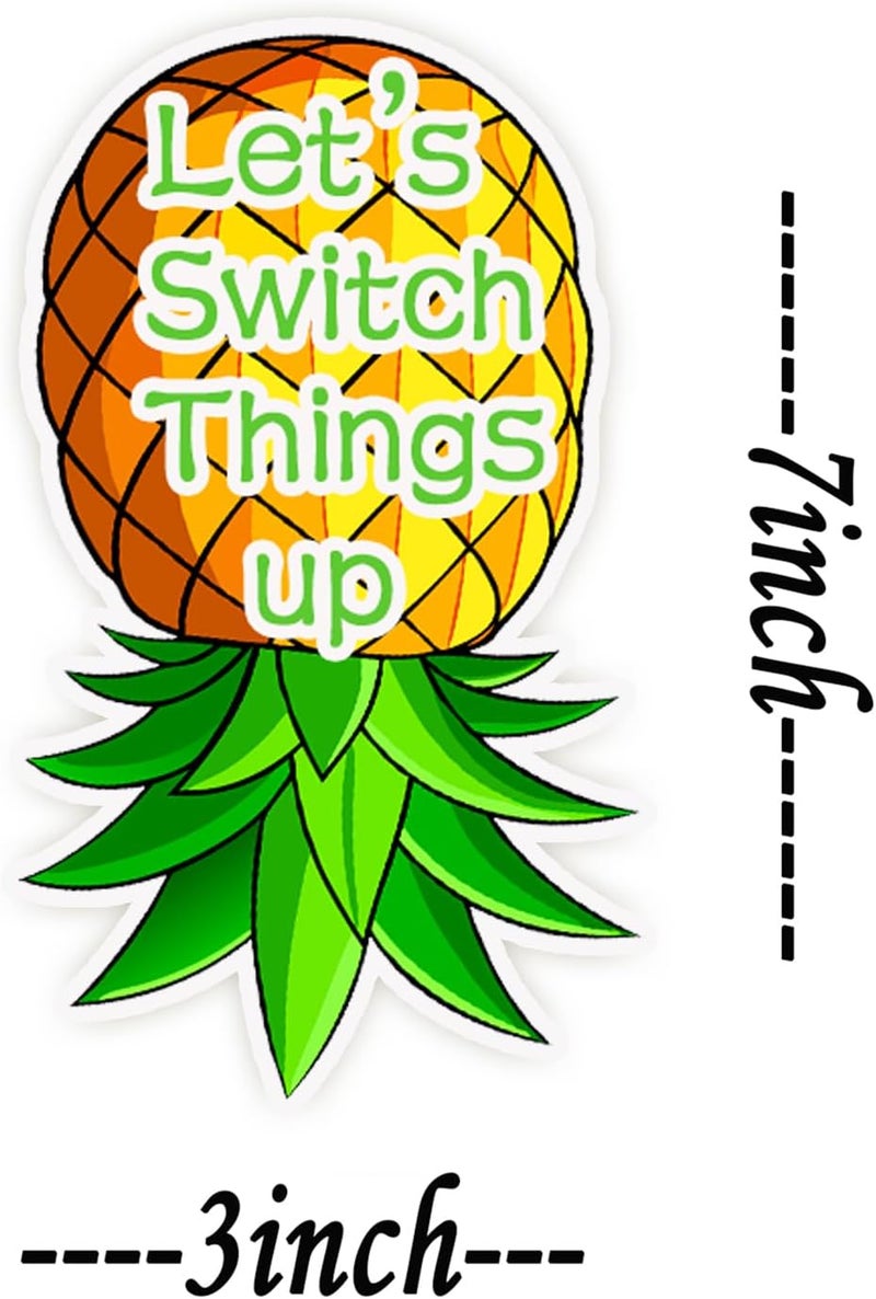 Remarkabel 4 Pcs Pineapple Magnets Upside Down Pineapple Magnets Cruise Door Decorations for Cabin Door Summer Party Car Accessories Carnival Cabin Refrigerator Decor Budget friendly premium quality - Image 2