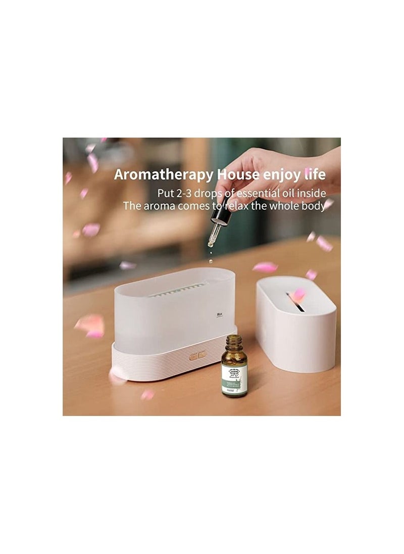 Generic - Desktop Aromatherapy Diffuser Flame Pattern Light 240ml Electric Aromatherapy Air Diffuser Sprayer Diffuser with Auto Shut Off Protection for Spa Office Yoga Site - Image 1