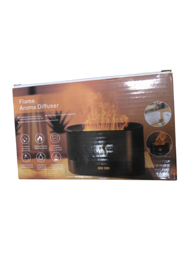 Generic - Desktop Aromatherapy Diffuser Flame Pattern Light 240ml Electric Aromatherapy Air Diffuser Sprayer Diffuser with Auto Shut Off Protection for Spa Office Yoga Site - Image 1