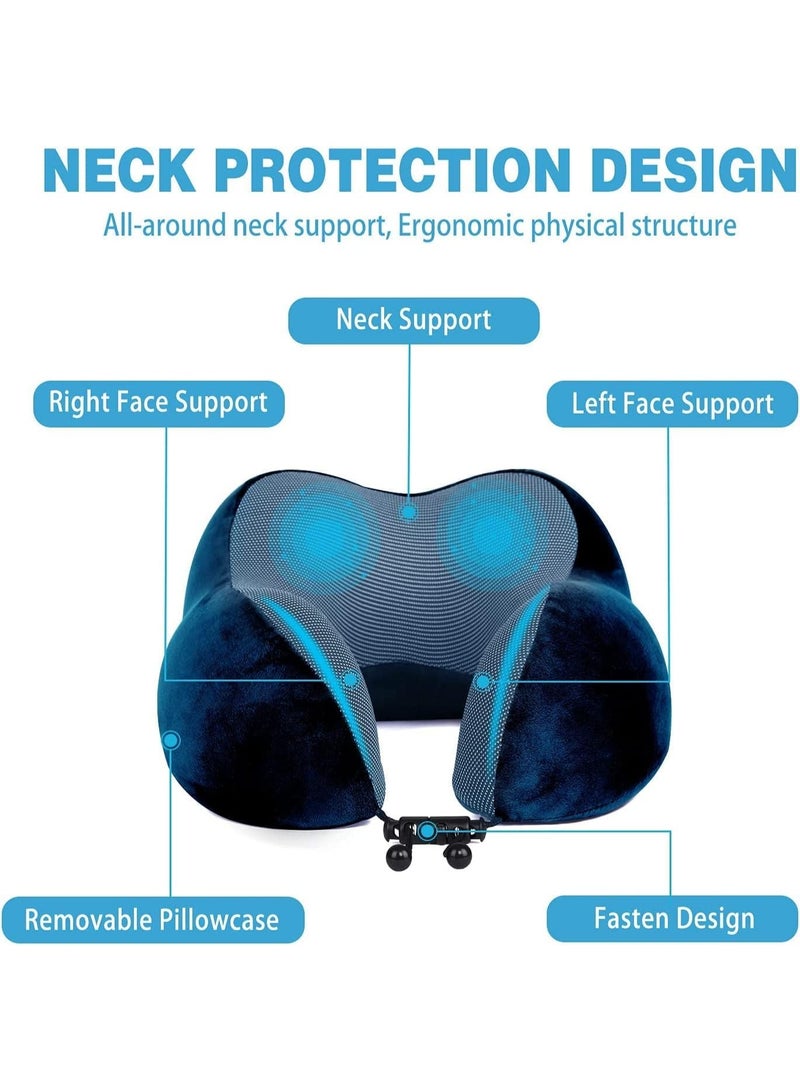 Maanys Maanys Travel Pillow for Airplane Sleeping, Memory Foam Neck Pillow, Versatile Usage for Travel, Car, Office, Work from Home, Ideal Travel Kit with 3D Eye Mask, Earplugs & Portable Luxury Bag  - Image 5