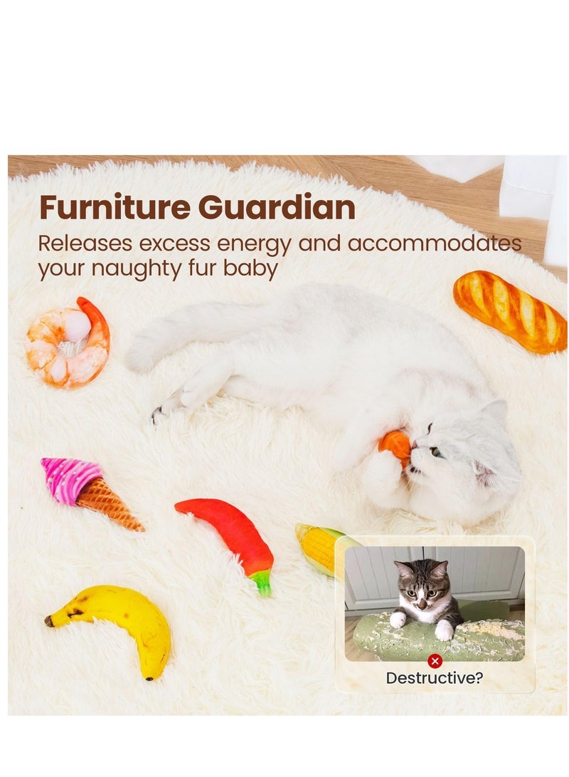 SYOSI Cat Toys Days of The Week Food Style Catnip Toys 7Pcs Interactive Bite Resistant for Relieving Kittens Boredom for All Breeds - Image 4