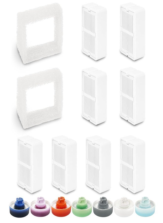Kenepet Replacement Filters for Ceramic Cat Water Fountain, Carbon and Sponge Foam Filters (8+2) - Image 1