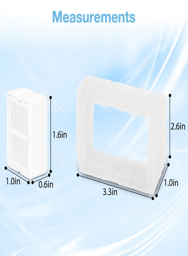 Kenepet Replacement Filters for Ceramic Cat Water Fountain, Carbon and Sponge Foam Filters (8+2) - Image 4