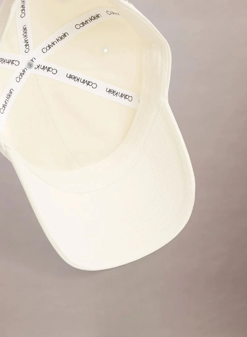 Calvin Klein Bone White Logo Cotton Cap for Women | Best Price UAE