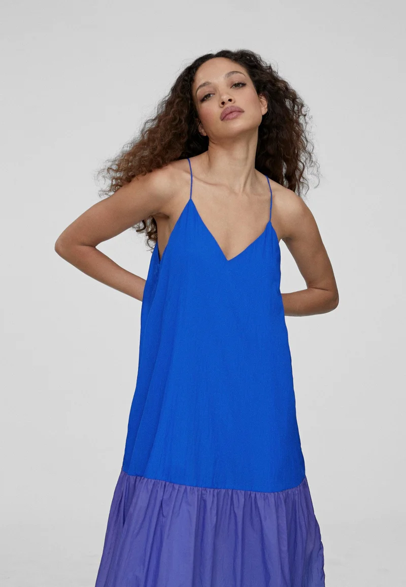 Lola Casademunt Long three-tone dress