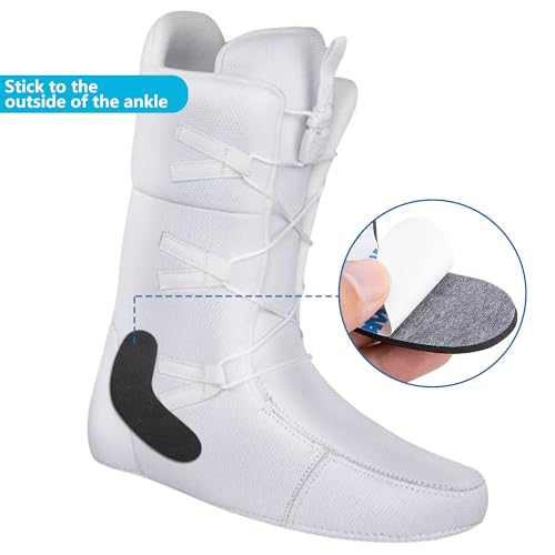 RunNico 30 Pack Ski & Snowboard Boots Fitting Pads - 3 Sizes Self-Adhesive Foam Padding - J Bars Snowboard Boots to Reduce Heel Lift & Ankle Blisters - Image 4