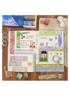 Y&D 20 Rolls Vintage Washi Tape Set 0.2 0.4 0.6 0.8 1 in Wide Flowers Decorative Adhesive Tapes for Journaling Scrapbooking Supplies Bullet Journals Junk Journal DIY Crafts  - Image 2