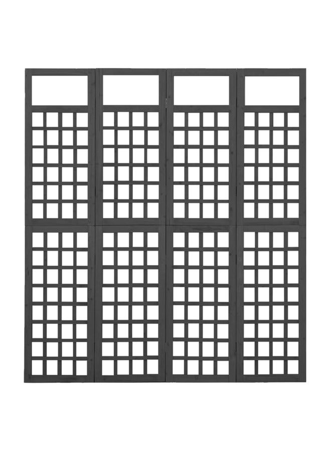 فيداكسل مقسم غرفة/تعريشة 4 ألواح خشب تنوب صلب 161×180 سم 316483 - Image 2