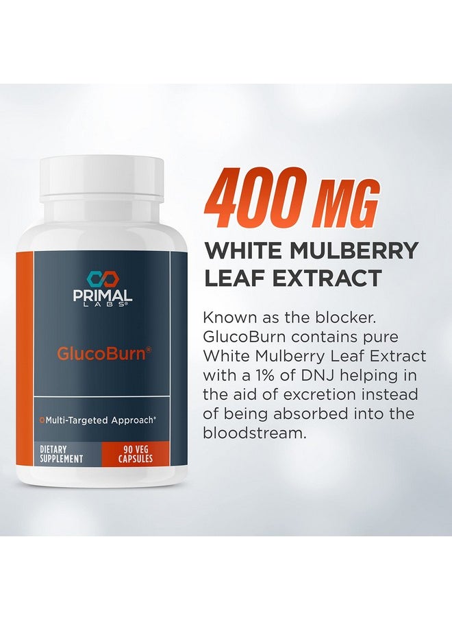 Primal Labs - Glucoburn Support Supplement With White Mulberry Leaf Extract And Alpha Lipoic Acid - Image 1
