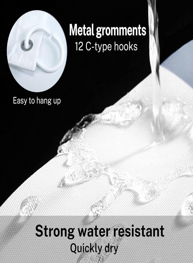 ArtSocket مجموعة حمام خضراء من آرت سوكيت مع ستارة دش وسجاد وإكسسوارات، مجموعة ستارة دش بزيت سبا من أحجار البامبو، ديكور حمام حديث زين 3 قطع - Image 4