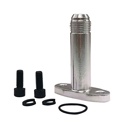 DEF Turbine Oil Drain Joint 10AN T3/T4 Turbocharger Flange Adapter (Silver) - Image 1