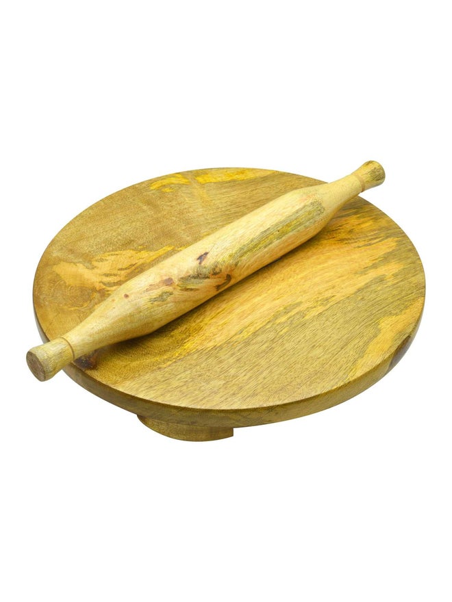 RAJ Wooden Rolling Pin and Board Set - Image 1
