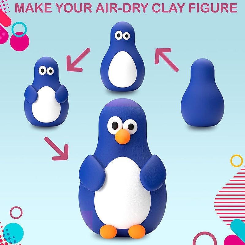 LINJIE Air Dry Clay,24 Colors Plasticine,DIY Plasticine For Children With 3 Sculpting Tools, ,DIY Molding Clay Gift For Boys And Girls - Image 5