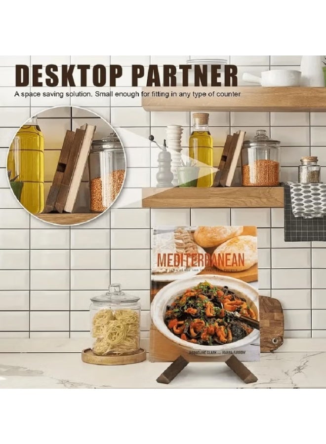 أف بي سي FPC مصنوعة يدويا وصفة خشبية رف - وصفة ريفية رف الكتب للمطبخات والأجهزة اللوحية وعروض الكتاب - Image 5