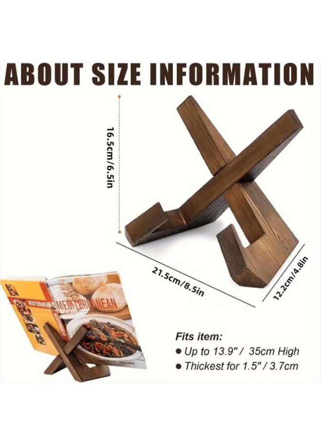 أف بي سي FPC مصنوعة يدويا وصفة خشبية رف - وصفة ريفية رف الكتب للمطبخات والأجهزة اللوحية وعروض الكتاب - Image 3