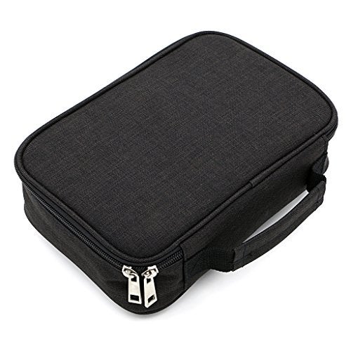 BTSKY High Capacity Zipper Case MultiFunctional for Stationery and Pencil 72 Slots Colored Portable Bags With 2 Removable SleevesBlack - Image 1