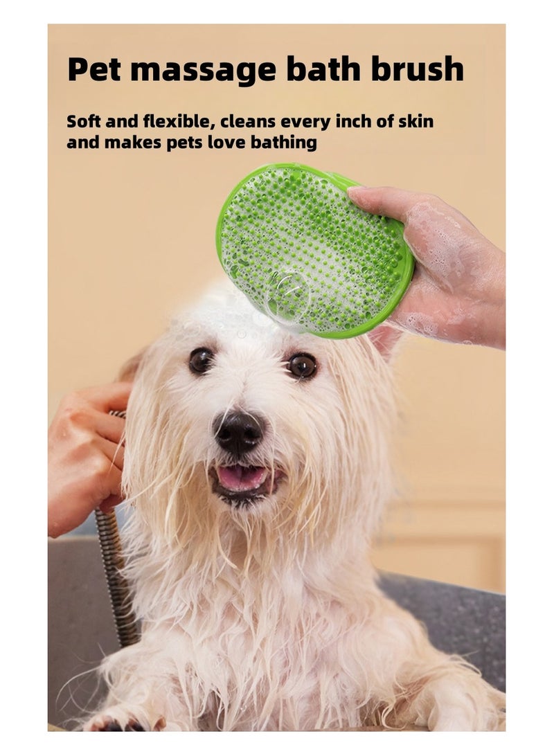 Silicone Pet Bath Brush Blue+Yellow+Red+Black 4 Pack - Image 3