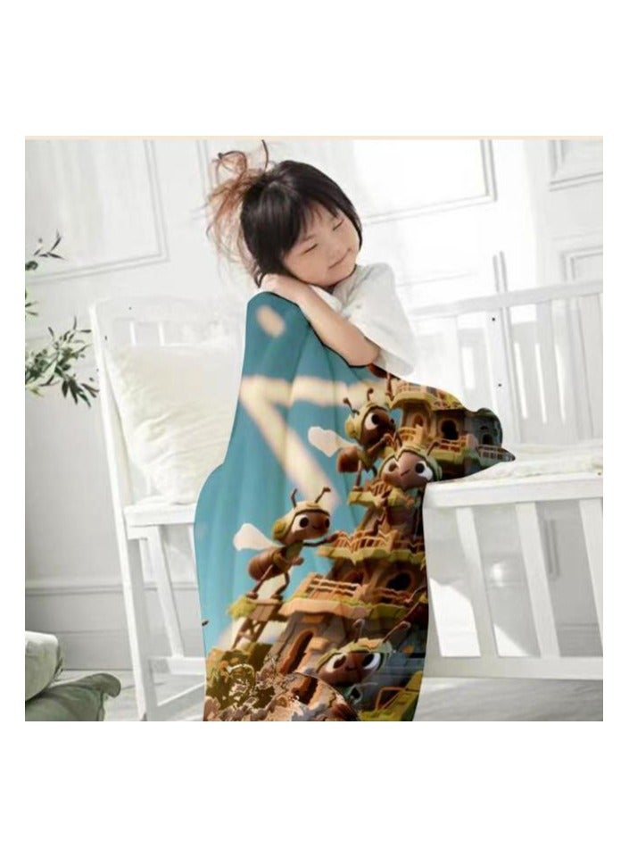 general Children's or student cartoon flannel thin blanket (warm and comfortable, suitable for sleep, games) 100cm*150cm - 522 - Image 3