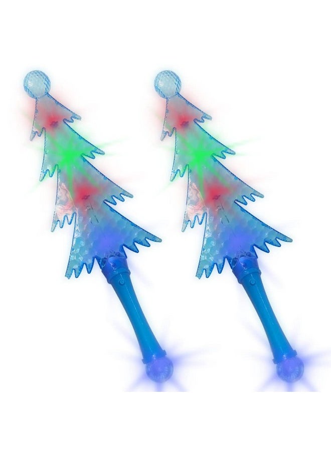 ArtCreativity ArtCreativity Christmas Light Up Wands for Kids - Set of 2 Magic Christmas Tree Glow Wands with Flashing LEDs, Batteries Included, Fun Christmas Tree Toy and Stocking Stuffer for Boys and Girls  - Image 1