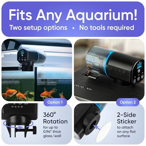 FISHNOSH Automatic Fish Feeder for Aquarium - New Generation 2025, Auto Food Dispenser with Timer for Small Tank, Big Aquariums & Pond, Model-ML - Image 5