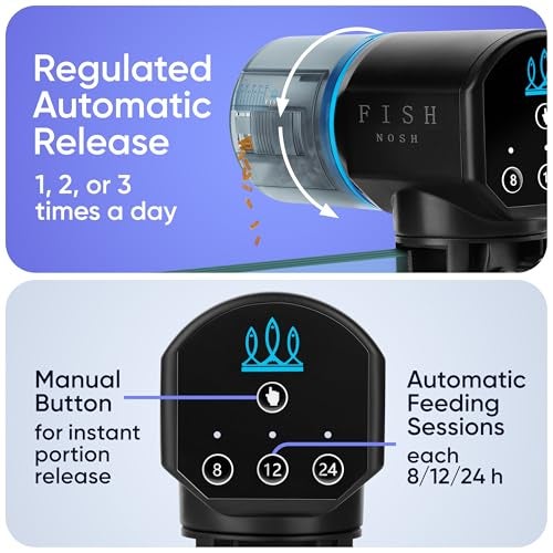 FISHNOSH Automatic Fish Feeder for Aquarium - New Generation 2025, Auto Food Dispenser with Timer for Small Tank, Big Aquariums & Pond, Model-ML - Image 3