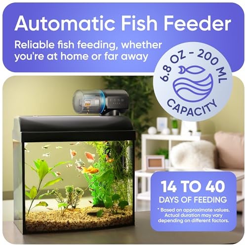 FISHNOSH Automatic Fish Feeder for Aquarium - New Generation 2025, Auto Food Dispenser with Timer for Small Tank, Big Aquariums & Pond, Model-ML - Image 2