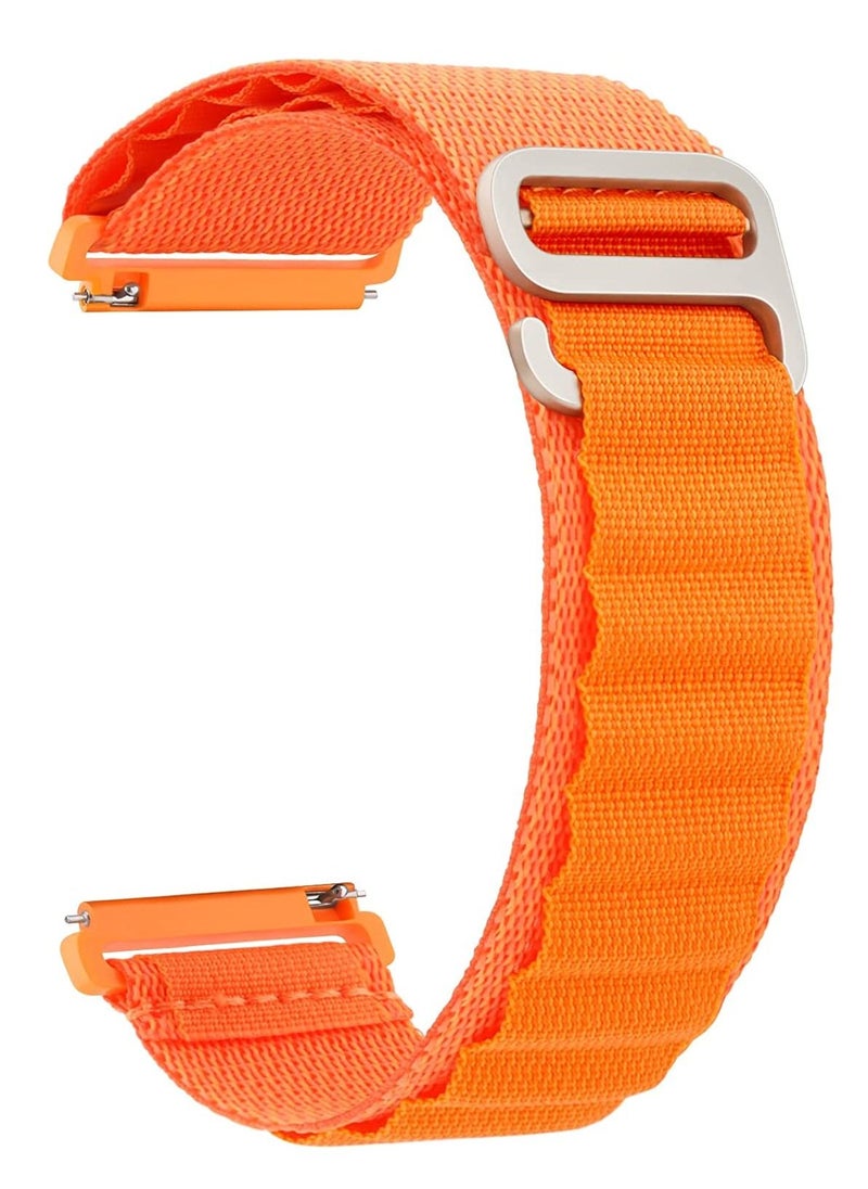 Watch - Alpine Loop Compatible with Huawei Watch GT3 - GT2 Pro - GT2E, 22mm Durable Sport Nylon Strap with Titanium G Hook orange - Image 1