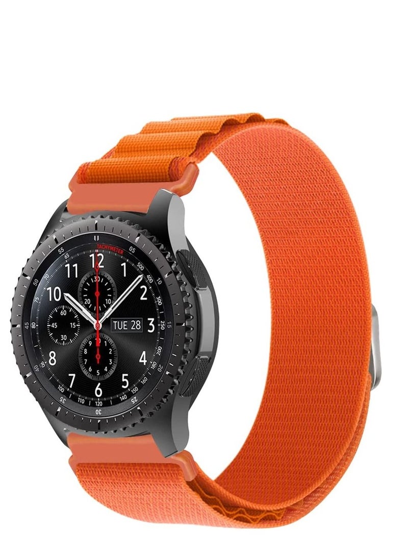 Watch - Alpine Loop Compatible with Huawei Watch GT3 - GT2 Pro - GT2E, 22mm Durable Sport Nylon Strap with Titanium G Hook orange - Image 1