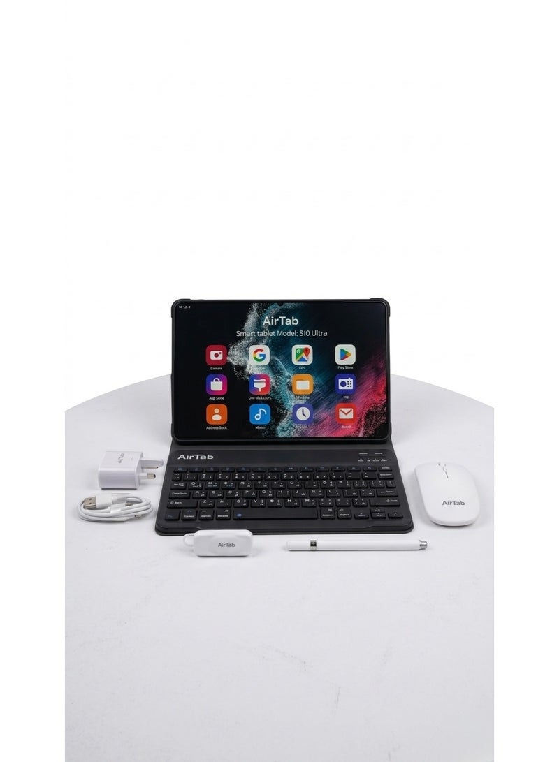 AIR TAB S10 Ultra 5G Wi-Fi Android 15 OS Tablet 10.1 Inch Display, 16GB RAM, 1TB ROM, 10000mAh Battery, Dual SIM, Wireless Arabic Keyboard, Fast Charging, High-Performance - Image 1