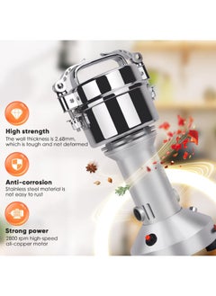 Raxoom Electric Grain Mill, 150 g, Stainless Steel, Fast Superfine Mill, Grain Mill, Dry Herb Grain Grinder with Overload Protection for Herbs, Spices, Nuts, Cereals, Herb Powder Machine  - Image 2