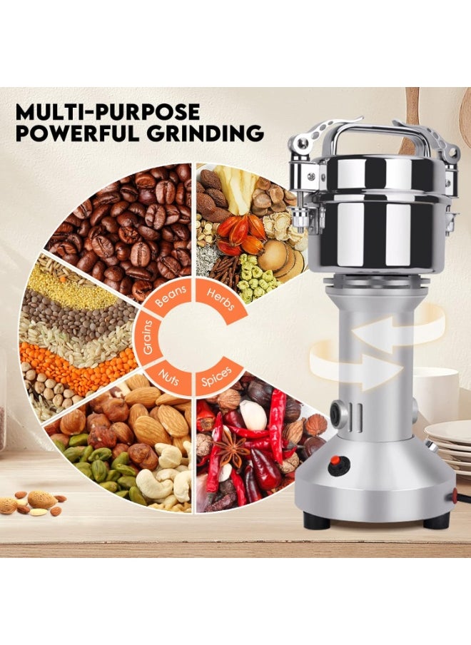 Raxoom Electric Grain Mill, 150 g, Stainless Steel, Fast Superfine Mill, Grain Mill, Dry Herb Grain Grinder with Overload Protection for Herbs, Spices, Nuts, Cereals, Herb Powder Machine  - Image 5