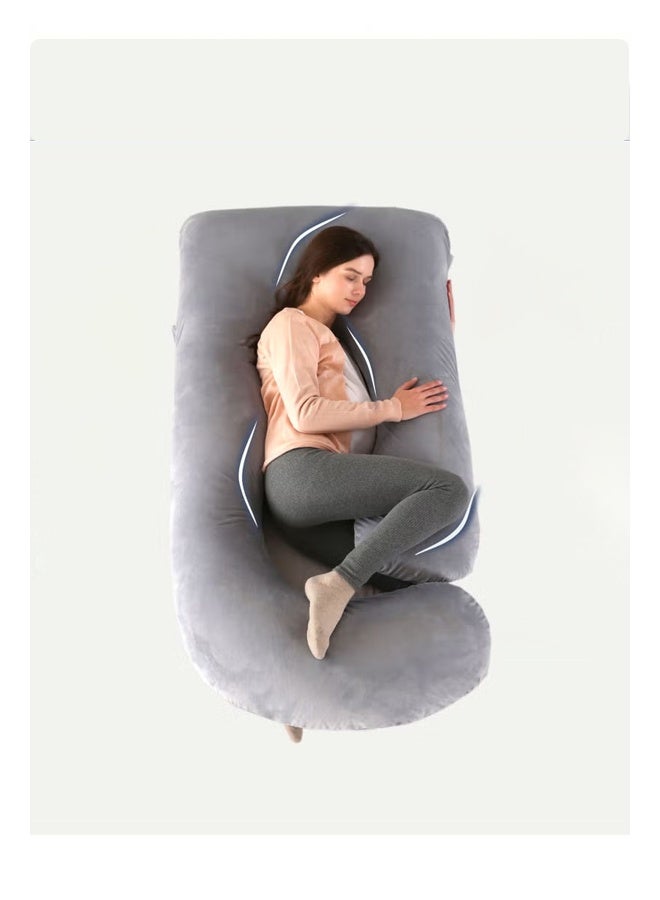 كلناميان وسادة حمل مقسمة 3 في 1 من النوع G لدعم الخصر والبطن أثناء النوم الجانبي، وسادة حمل متعددة الوظائف لدعم البطن والظهر والخصر لكامل الجسم - Image 3