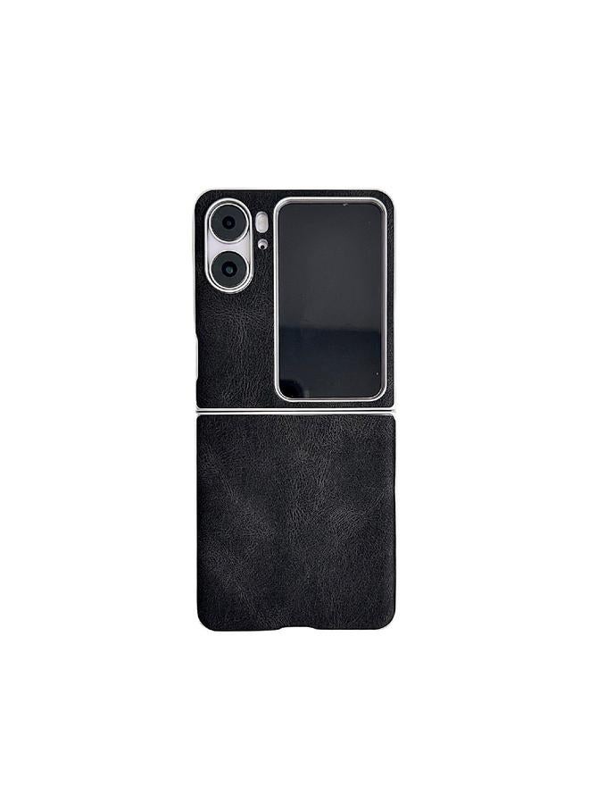 S-TOP Case For OPPO Find N2 Flip Skin Feel Leather Texture Pearlescent Paint Shockproof Phone Case - Image 2