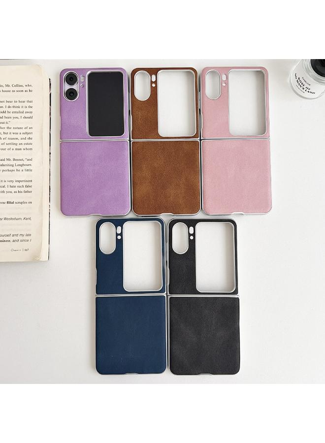 S-TOP Case For OPPO Find N2 Flip Skin Feel Leather Texture Pearlescent Paint Shockproof Phone Case - Image 5