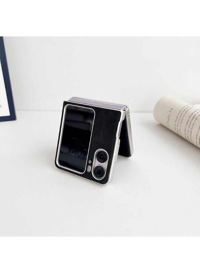 S-TOP Case For OPPO Find N2 Flip Skin Feel Leather Texture Pearlescent Paint Shockproof Phone Case - Image 4