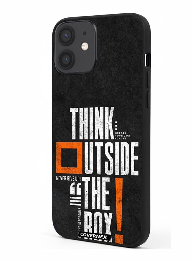 Covernex Apple iPhone 12 Mini Protective Case Cover Printed Featuring Think Outside The Box - Image 1