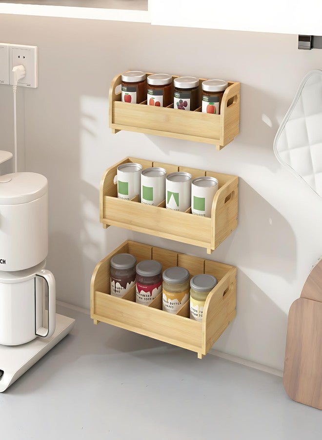 Wisuce Tea Holder for Tea Bags Organizer - Bamboo Tea Organizer for Tea Bags 3-Tier Stackable Wall Mount Large Capacity Tea Storage Box (natural) - Image 5