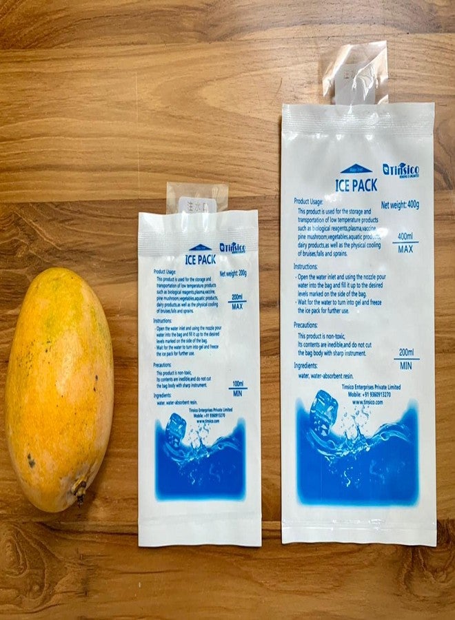 TINSICO Ice Bag Water-Injection Ice Pack (Pack of 10, 400 ML) for Pain Relief and Ice Box Reusable Cold Pack for Food Medical Storage and Delivery - Image 5