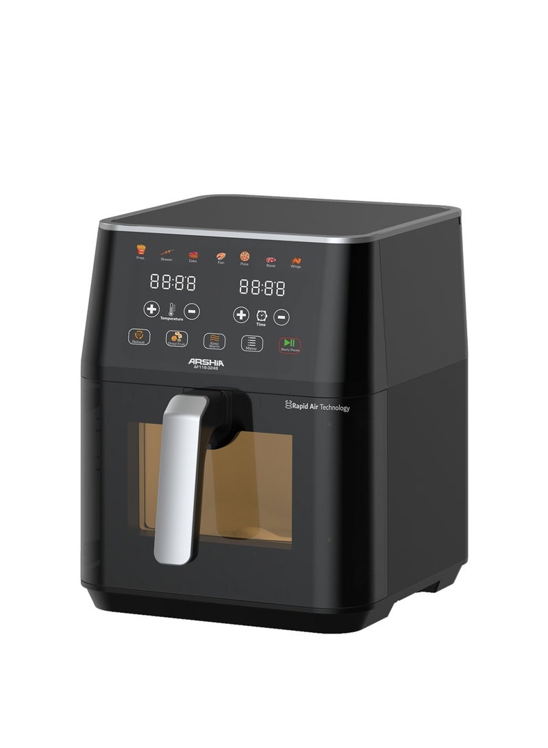 Arshia Digital Air Fryer 8L – Transparent Window & Touch Control – Healthy Oil-Free Cooking - Image 1